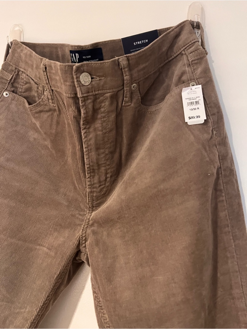 GAP Women's Stretch Corduroy Pants in Taupe
